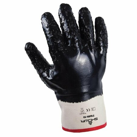BEST GLOVE Dispose Nitrile Coated-Navy Fully Coating Glove Size 10, 10PK 845-7166R-10